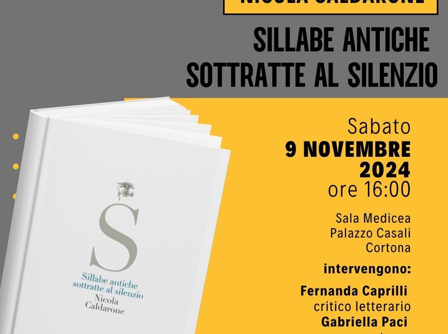 Presentazione della silloge Sillabe antiche sottratte al silenzio